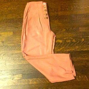 Loft Wide Leg High Waist Pink Pants Size 00 Petite